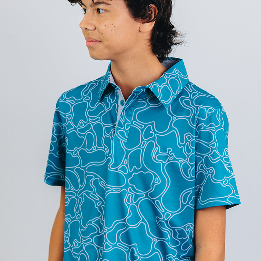 
                      
                        "Island Coral" Dark Teal - OGA Youth Polo - Dark Teal / Silver
                      
                    