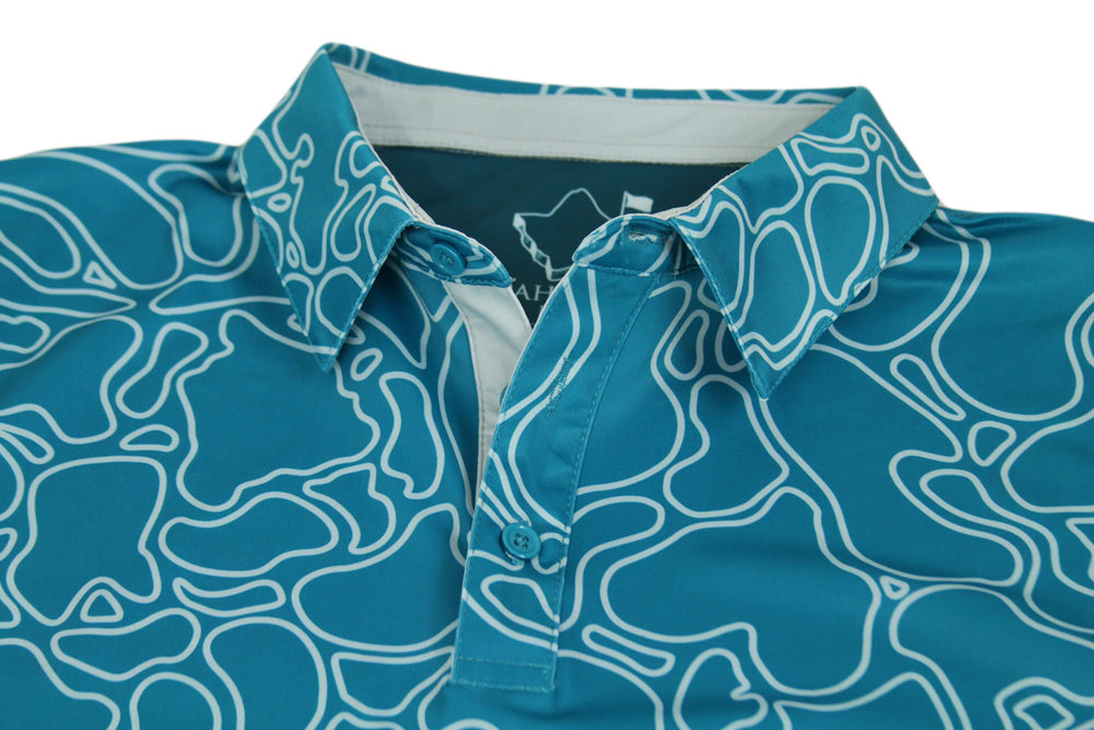 
                      
                        "Island Coral" Dark Teal - OGA Men's Polo - Dark Teal / Silver
                      
                    
