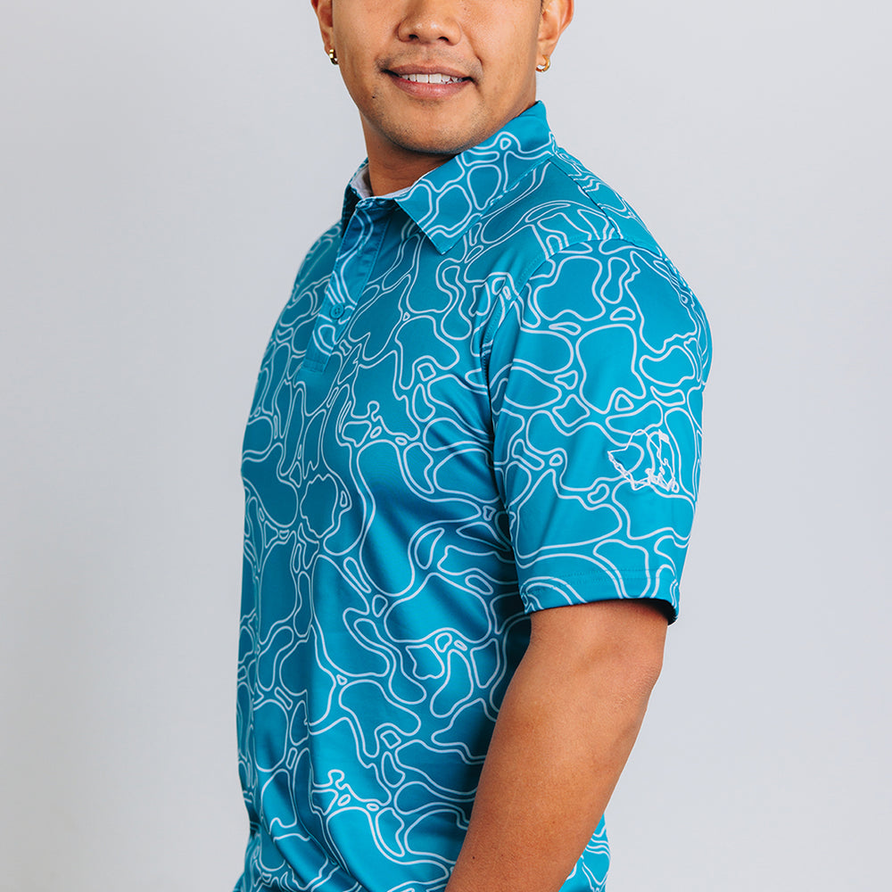 
                      
                        "Island Coral" Dark Teal - OGA Men's Polo - Dark Teal / Silver
                      
                    