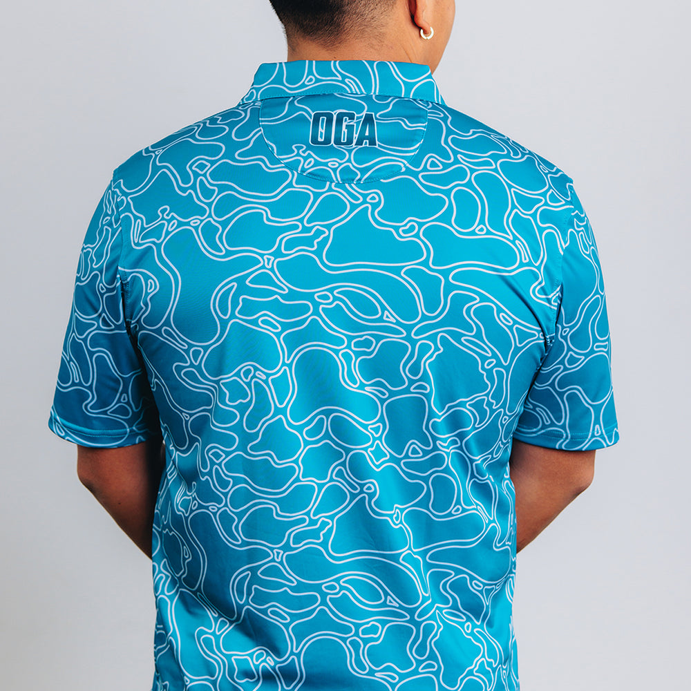 
                      
                        "Island Coral" Dark Teal - OGA Men's Polo - Dark Teal / Silver
                      
                    