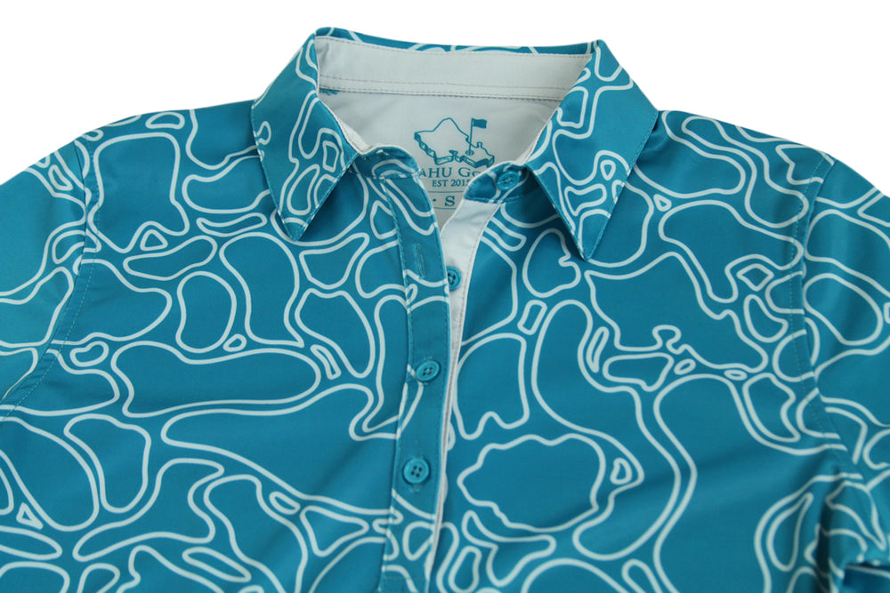 
                      
                        "Island Coral" Dark Teal - OGA Women's Polo - Dark Teal / Silver
                      
                    