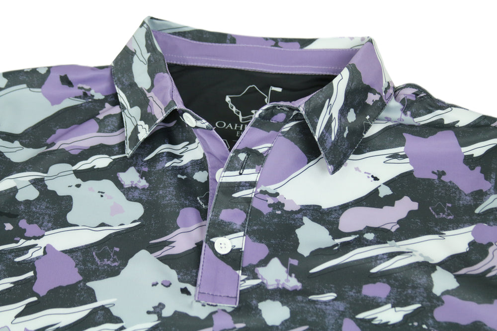 
                      
                        "Island Flow" Ube Graphite Camo - OGA Men's Polo - Gray / Ube Purple
                      
                    