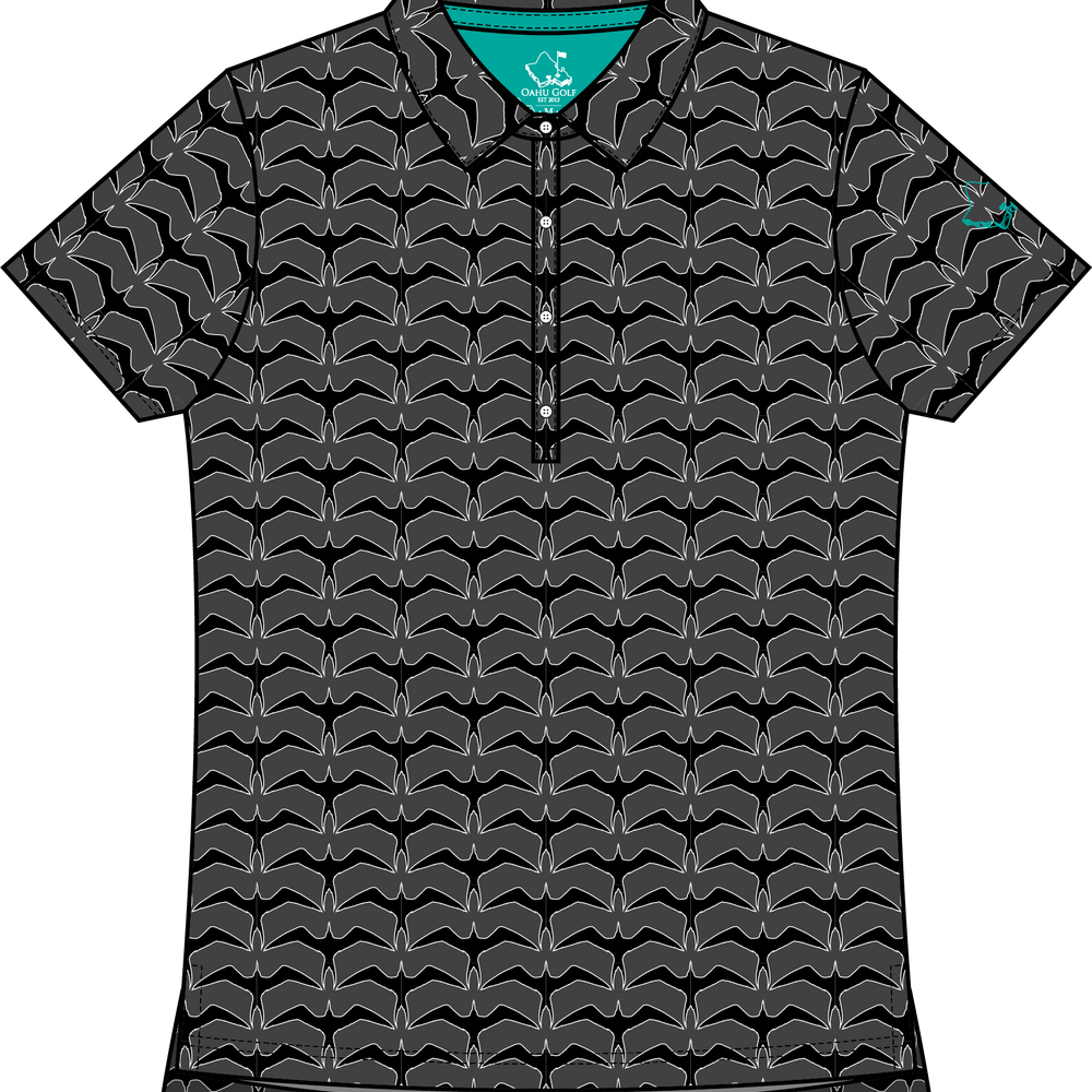 
                      
                        "Iwa Flock" Onyx Shadow - OGA Women's Polo - Graphite / Onyx
                      
                    