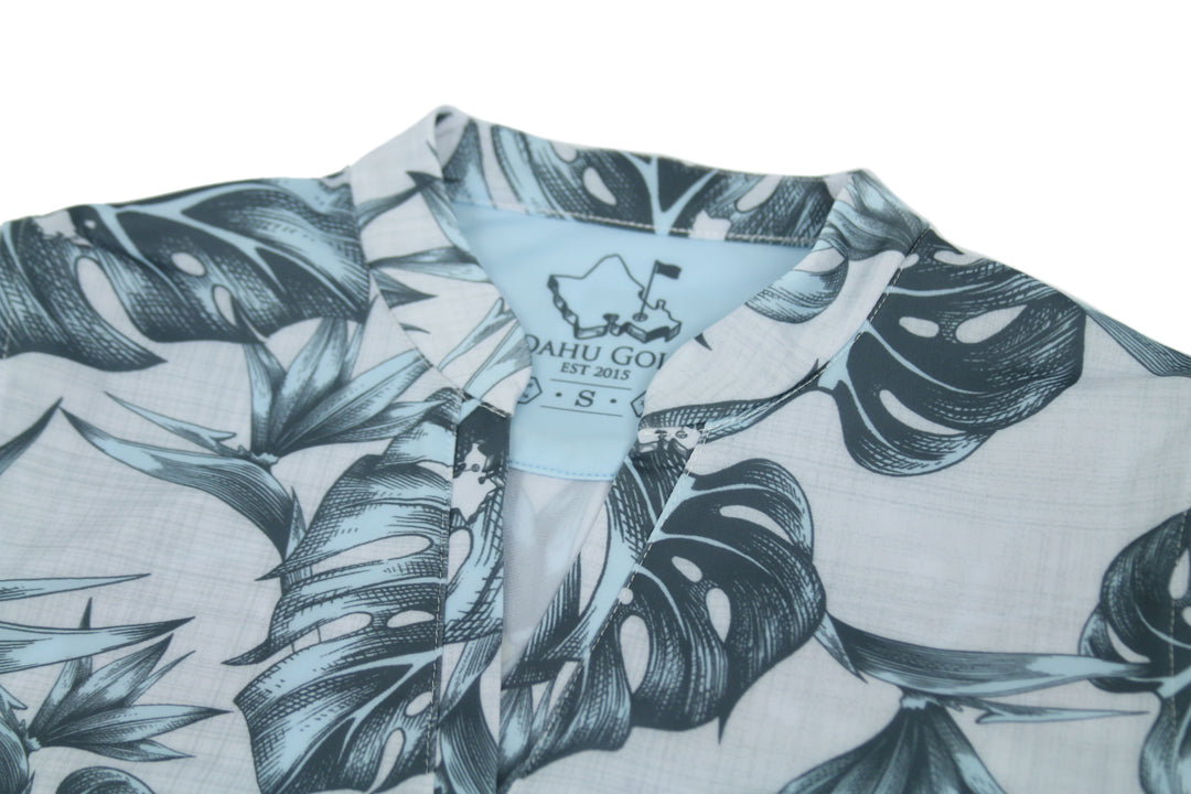 "Jungle" Haupia Gray - OGA Women's Polo - Haupia / Cool Gray