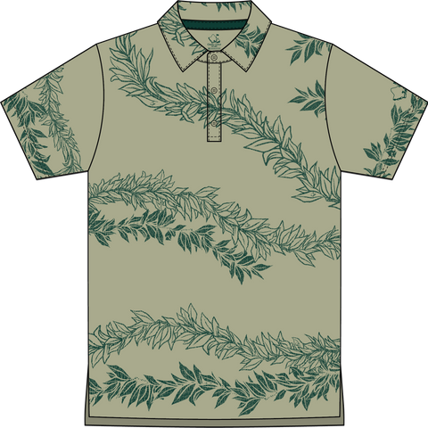 "Maile 2026" Forest Greens - OGA Youth Polo - Tonal Forest Green