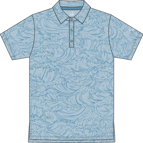"Rough Waters" Slate Blue- OGA Youth Polo - Slate Blue