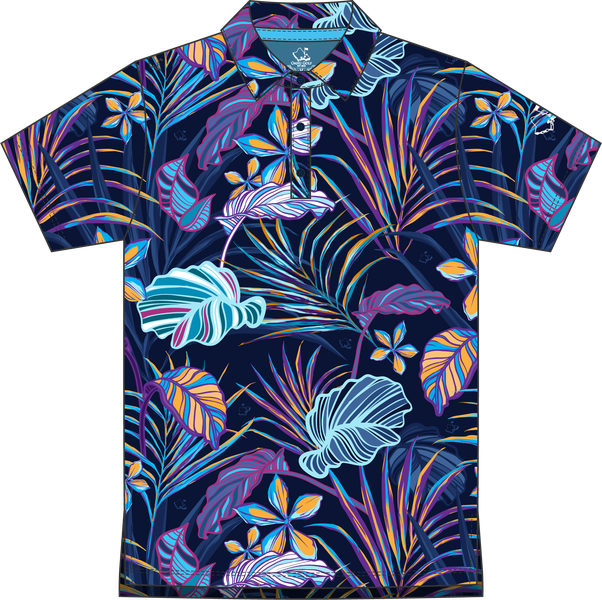 "Tropix" Electric Blues - OGA Men's Polo - Multi Blue