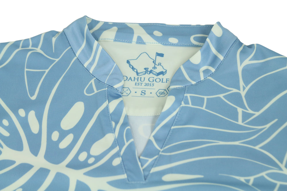 
                      
                        "Monstera 3.0" Blue Smoke - OGA Women's Polo - Blue Smoke / Off White
                      
                    