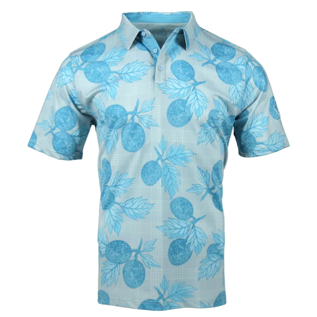 "Palaka Ulu" - OGA Men's Polo - Blue Silver