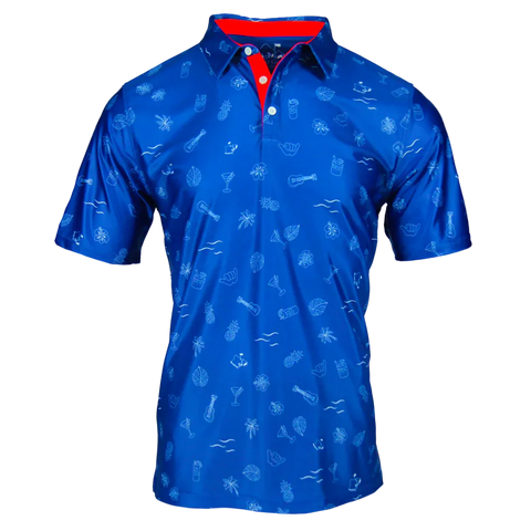 "Pau Hana" - OGA Men's Polo - Deep Royal