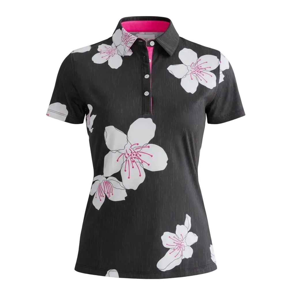 "Cherreh" Sakura Night - OGA Women's Polo - Night / Pink