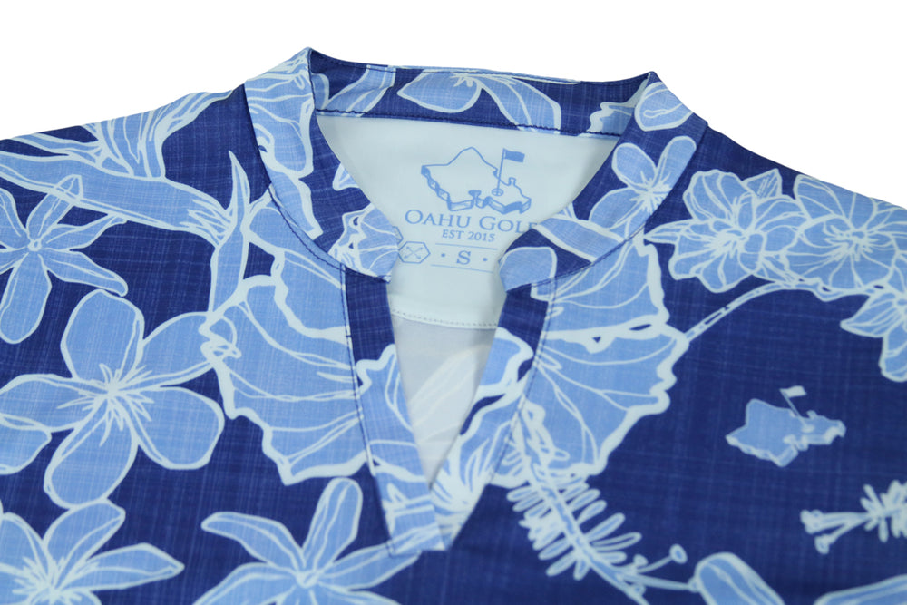 
                      
                        "Sketchy Floral" Deep Sea - OGA Women's Long Sleeve Polo - Deep Blue
                      
                    