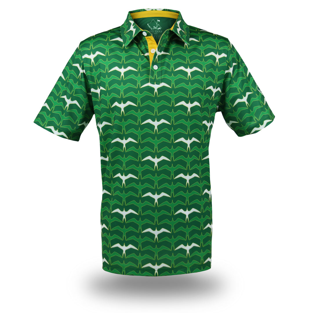 "Wasters 3.0" Iwa Flock - OGA Men's Polo - Grass Green
