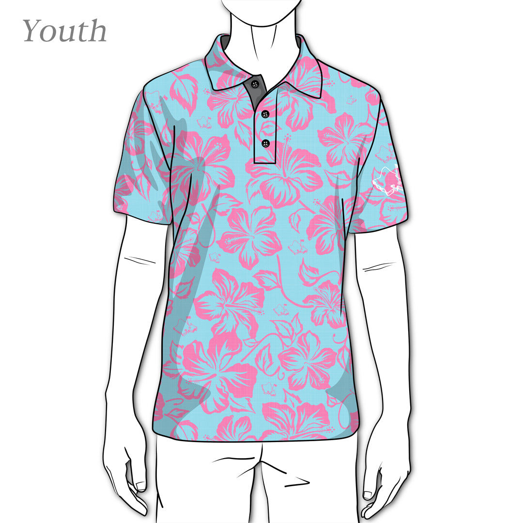 "Hibiscus Pareu" Polo - OGA Youth Polo