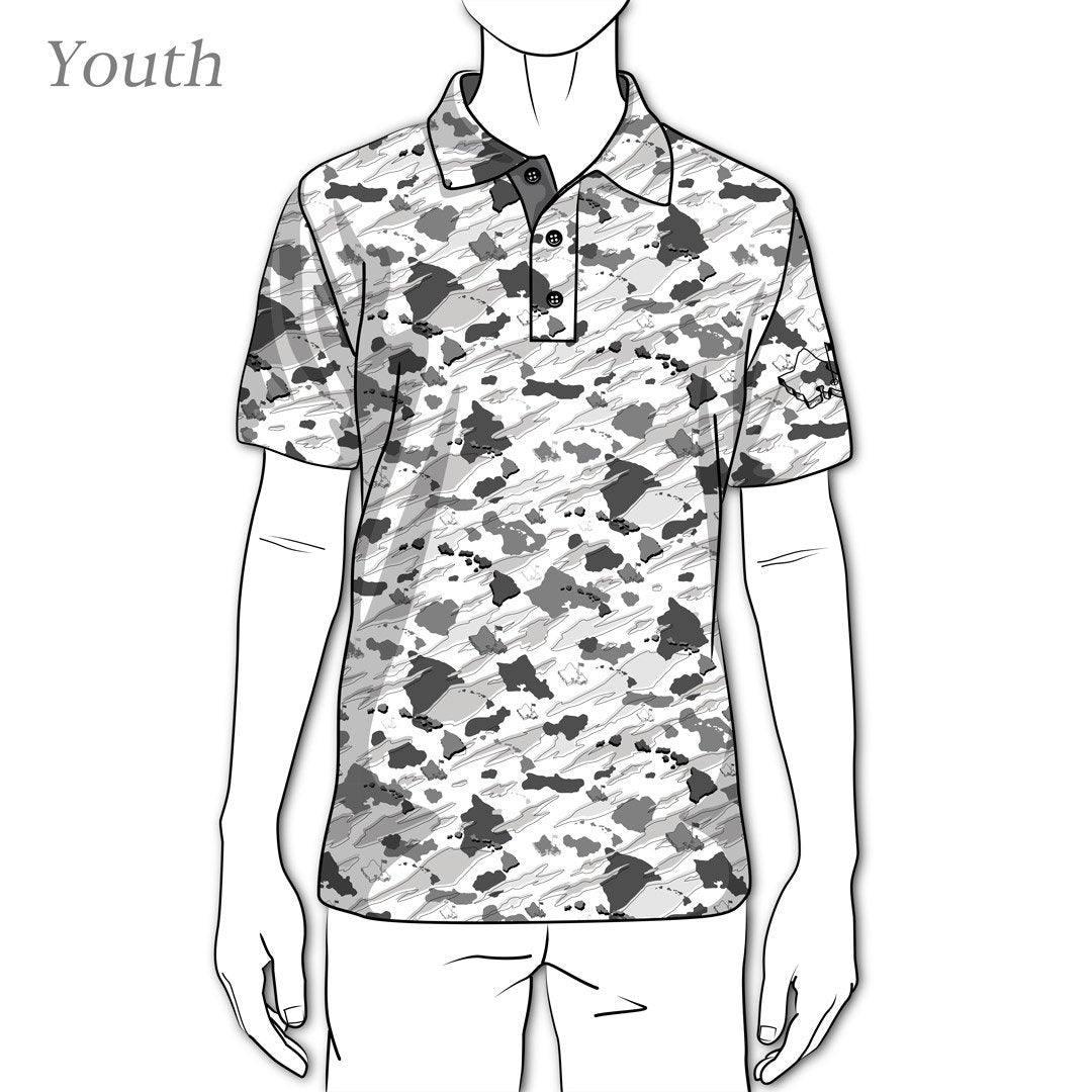 YOUTH "ISLE-N-FLOW" WHITE POLO