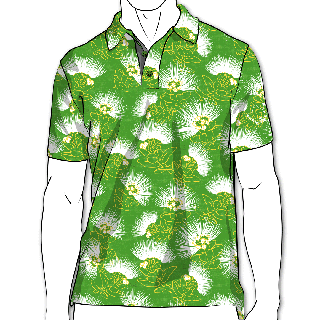"Wasters 2.0" - OGA Men's Polo - Green and Gold