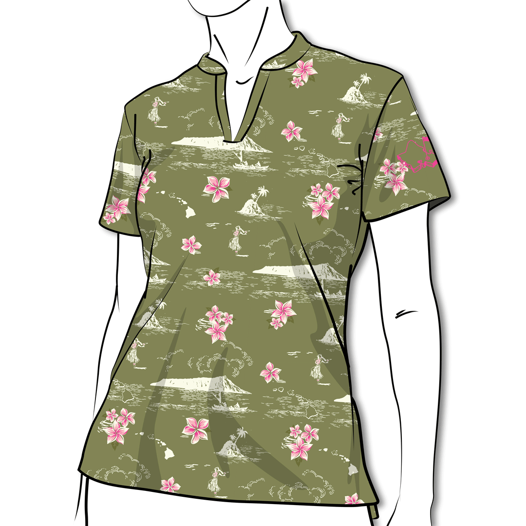 "Army Green Classic" - OGA Ladies Polo - Army Green